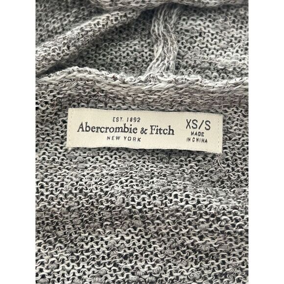 Abercrombie & Fitch Women's Oversized Duster Cardigan Sweater Gray Pockets XS/S - Picture 3 of 6